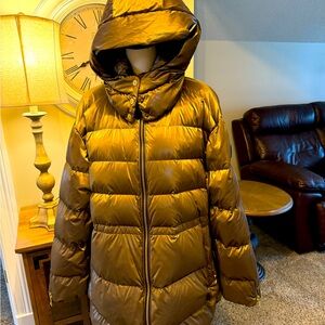 Athleta Gold Puffer Coat
